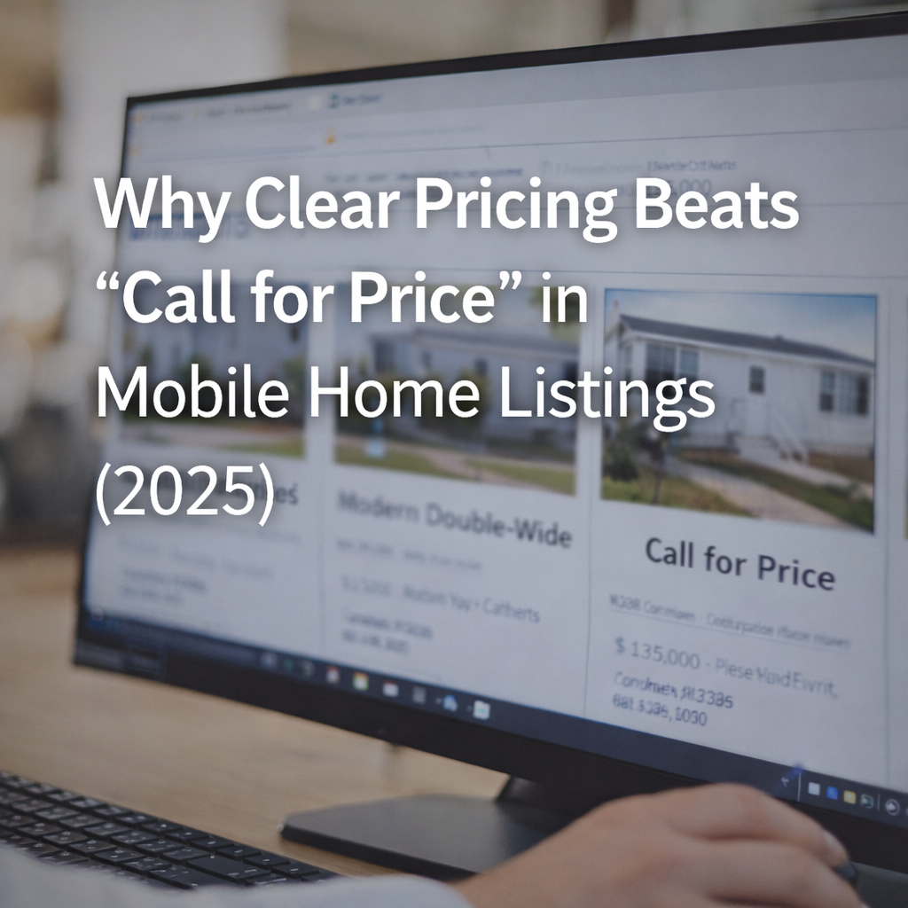 Why Clear Pricing Beats “Call for Price” in Mobile Home Listings (2025)