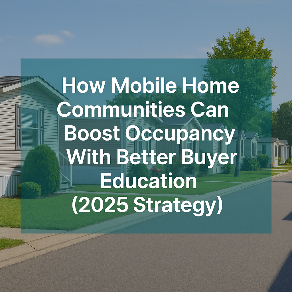 How Mobile Home Communities Can Boost Occupancy With Better Buyer Education (2025 Strategy)