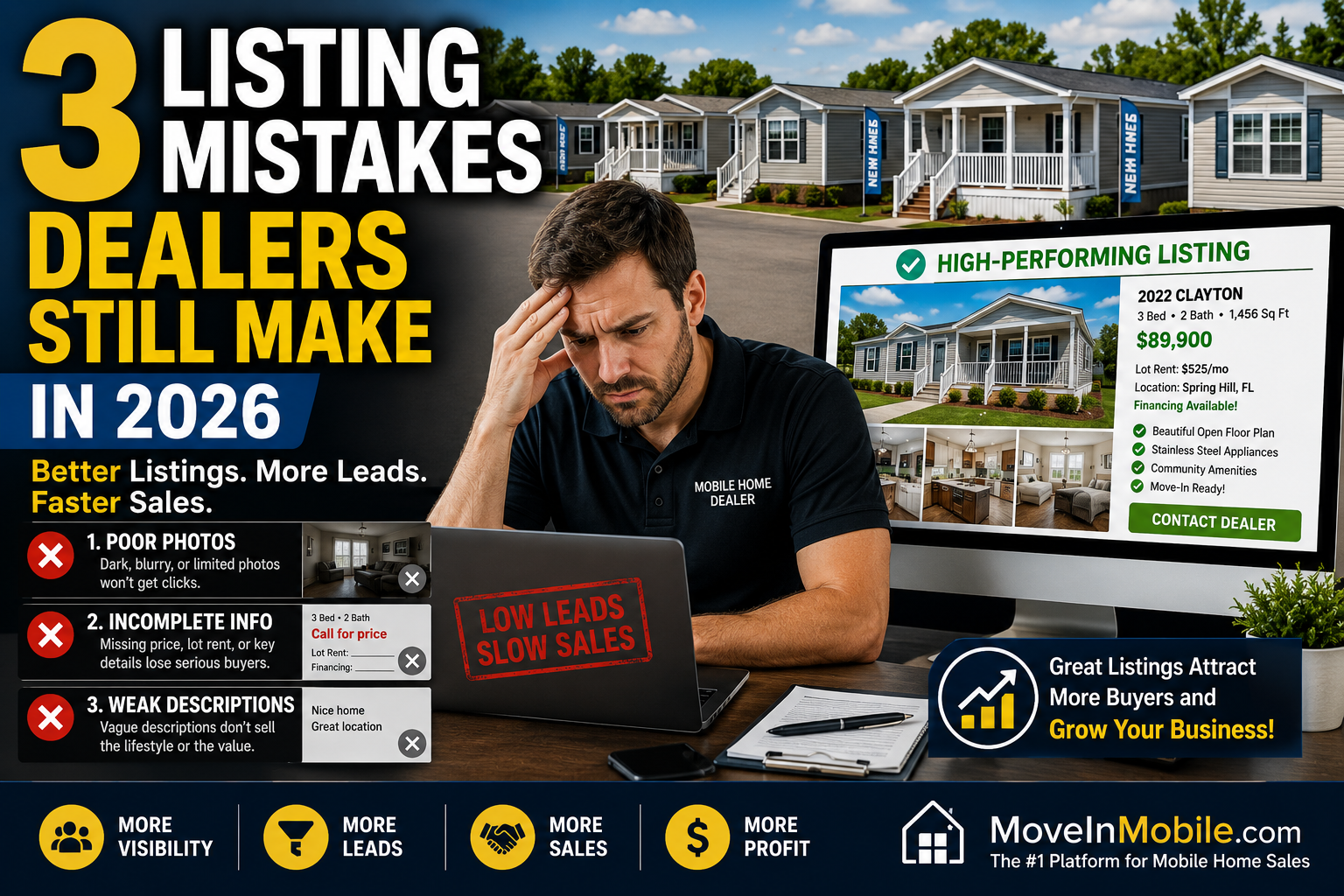 3 Mobile Home Listing Mistakes Dealers Still Make in 2026